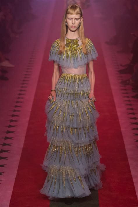 gucci ss17 womenswear blue dress|gucci spring 2017.